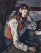 Paul Cezanne the boy in the red waistcoat oil painting picture wholesale